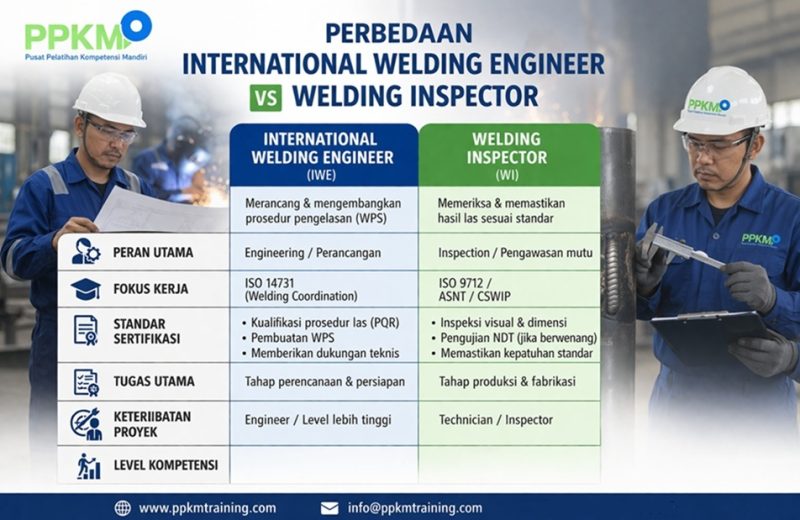 Perbedaan International Welding Engineer dan Welding Inspector - ppkm training